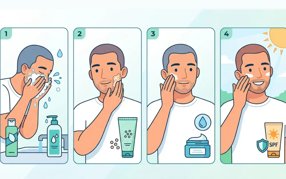 simple skin care tips for men