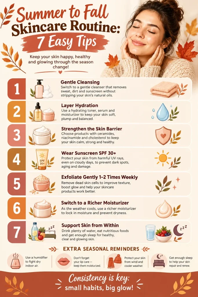 Summer to Fall Skincare Routine: 7 Easy Tips